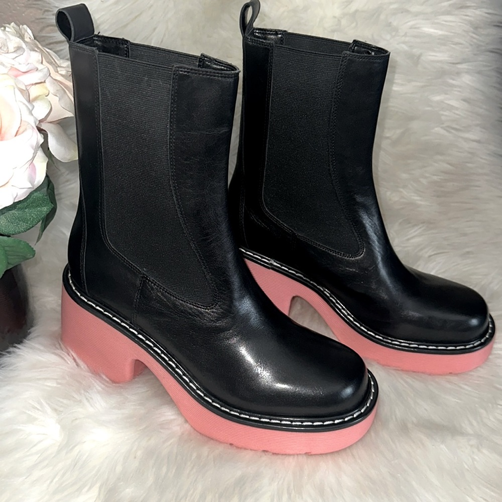 Baby Pink Ankle Sole Boots by Marc Fisher